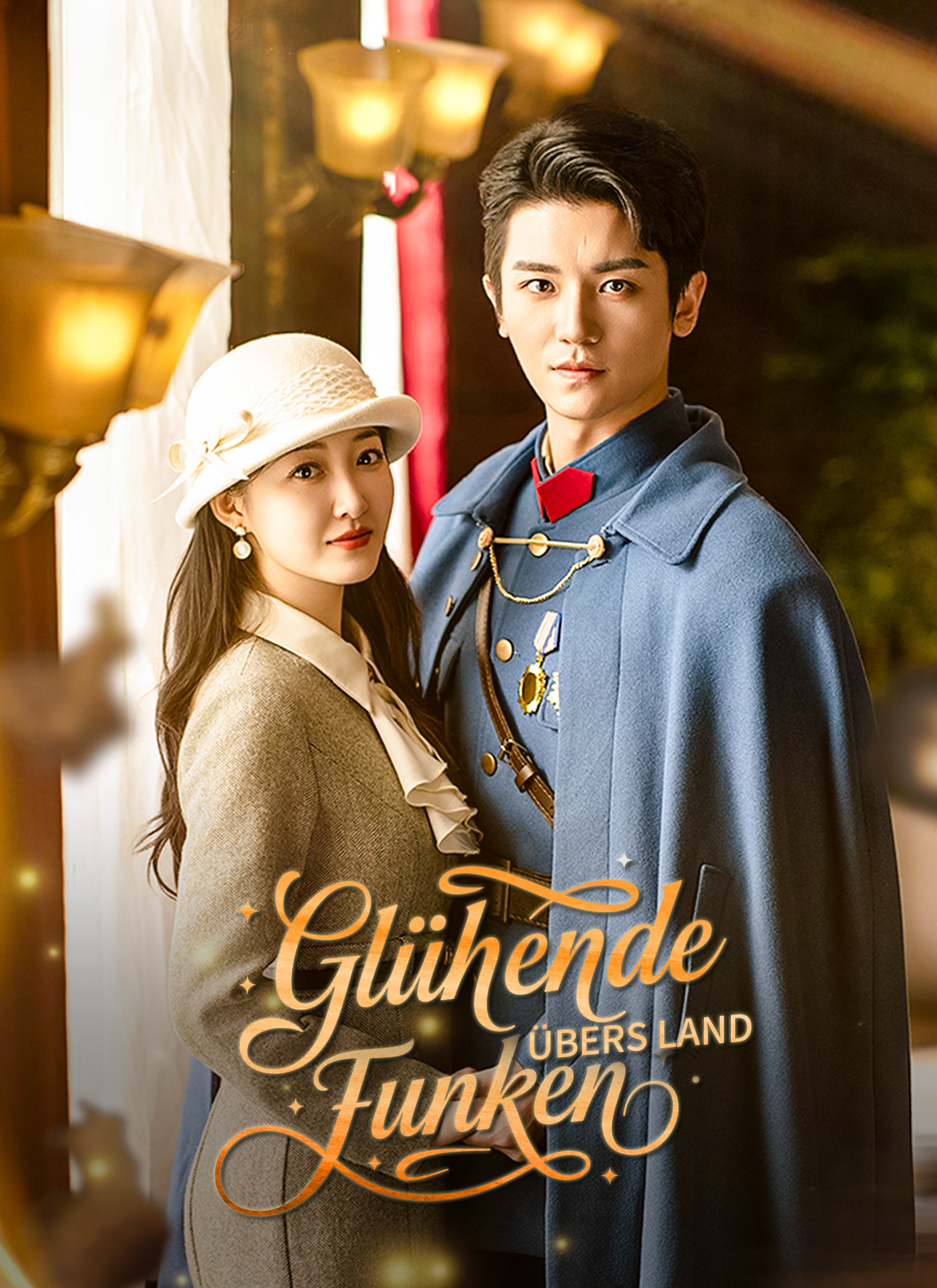Poster Glühende Funken übers Land