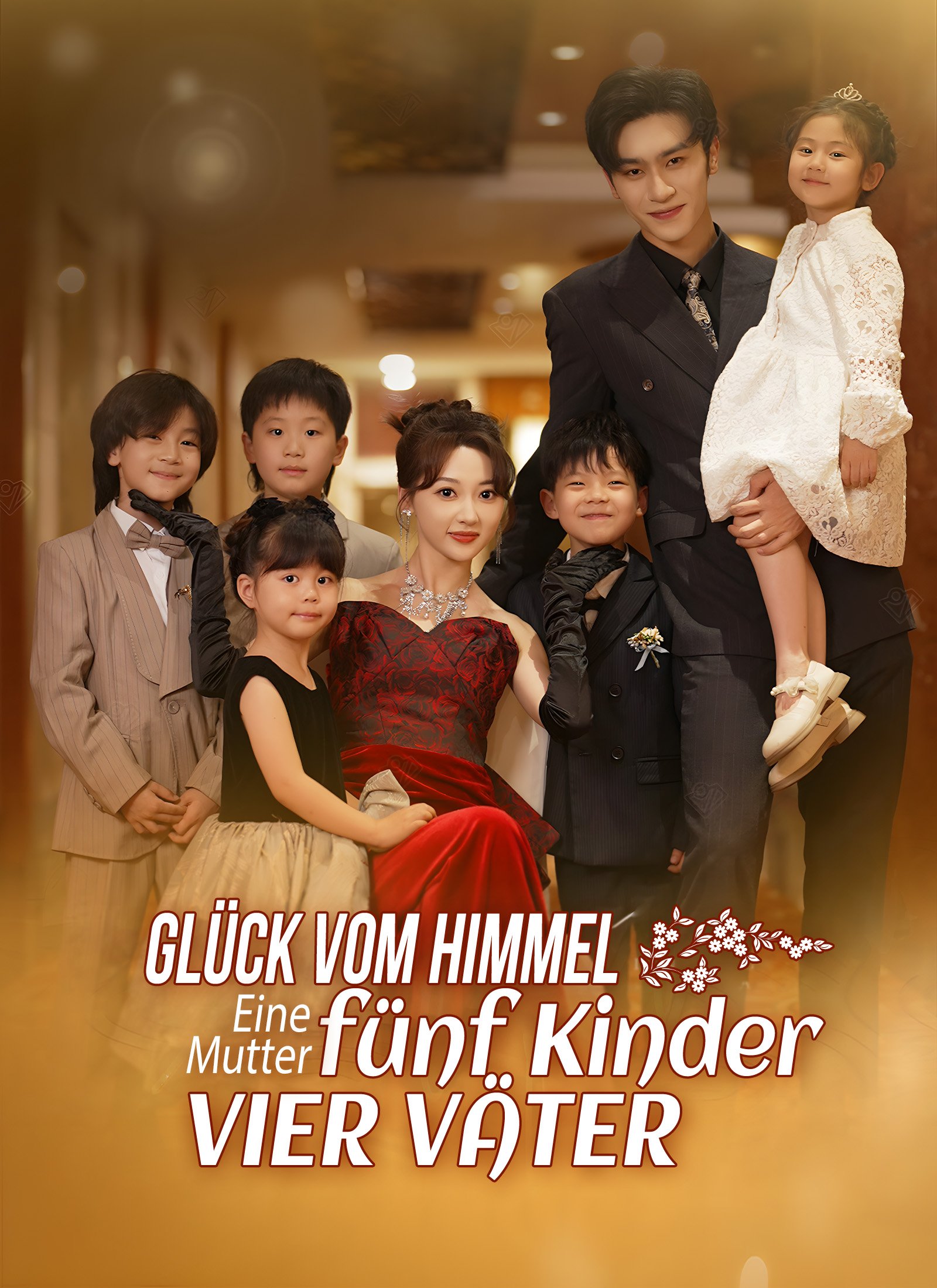Poster Glück vom Himmel: Eine Mutter, fünf Kinder, vier Väter