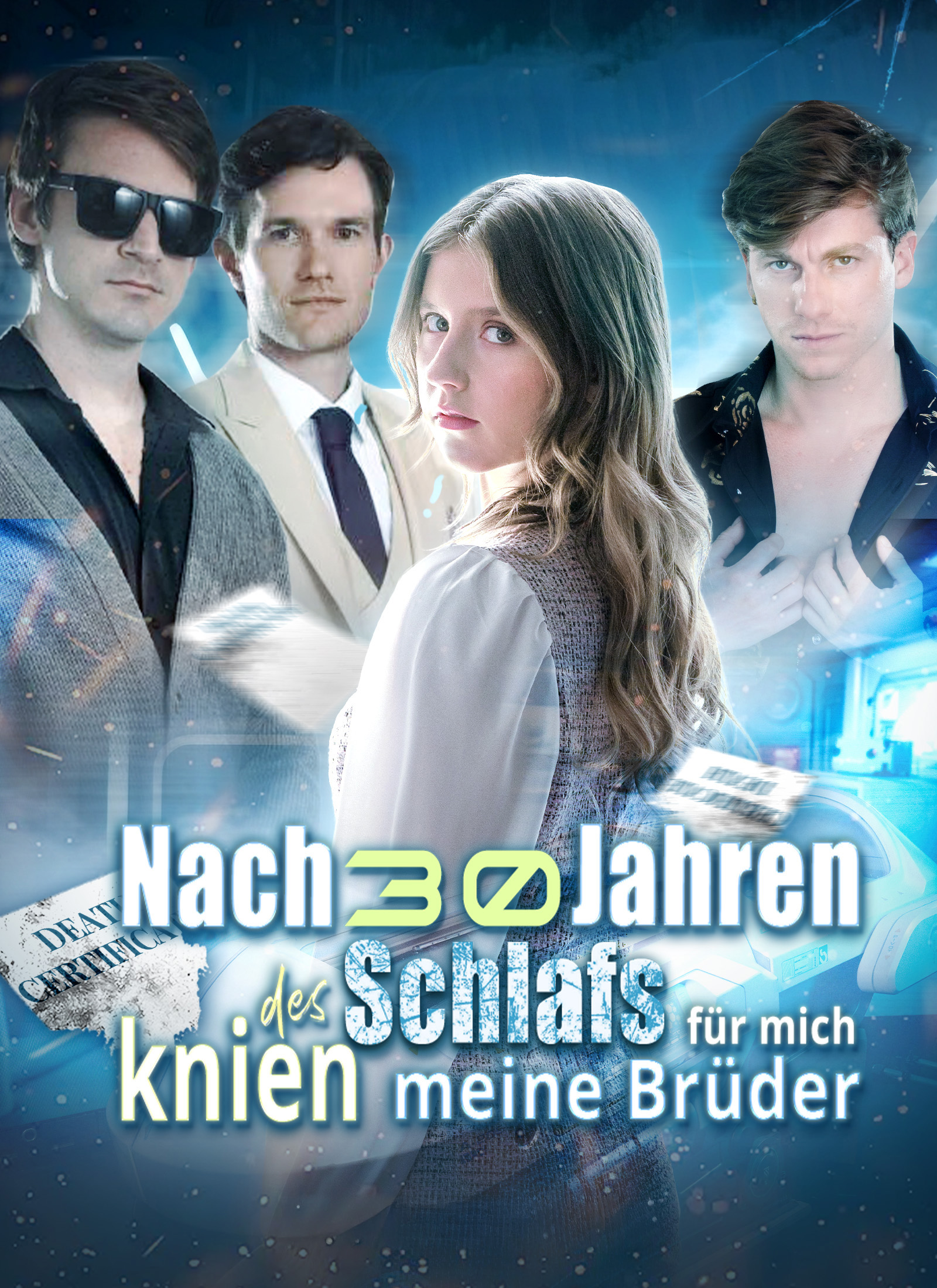 Poster Nach 30 Jahren des Schlafs knien meine Brüder für mich