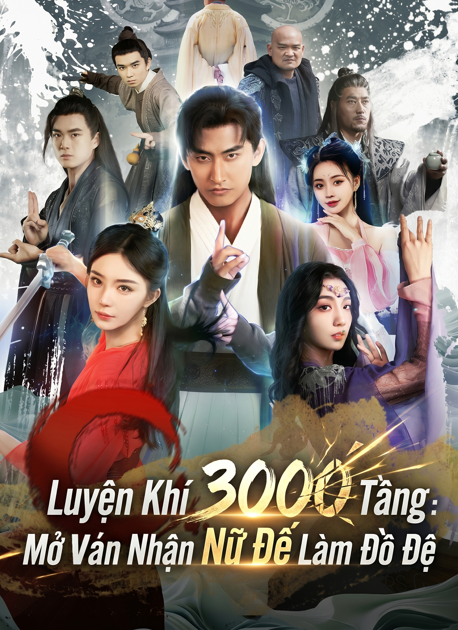 Poster Luyện Khí 3000 Tầng: Mở Ván Nhận Nữ Đế Làm Đồ Đệ