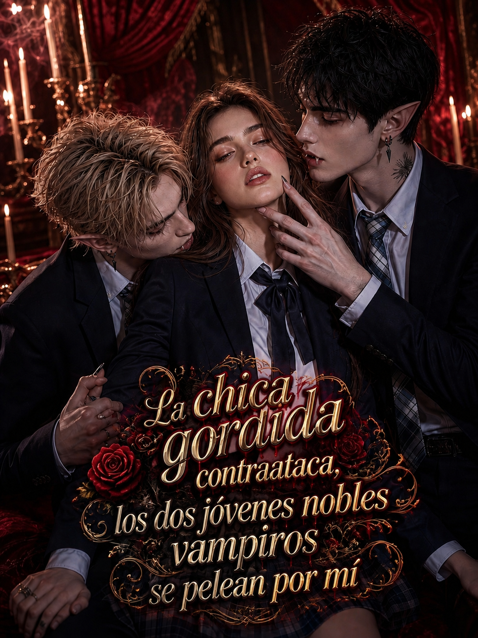 Poster La chica gordida contraataca, los dos jóvenes nobles vampiros se pelean por mí