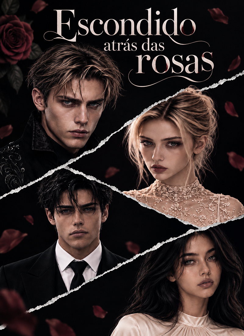 Poster Escondido atrás das rosas