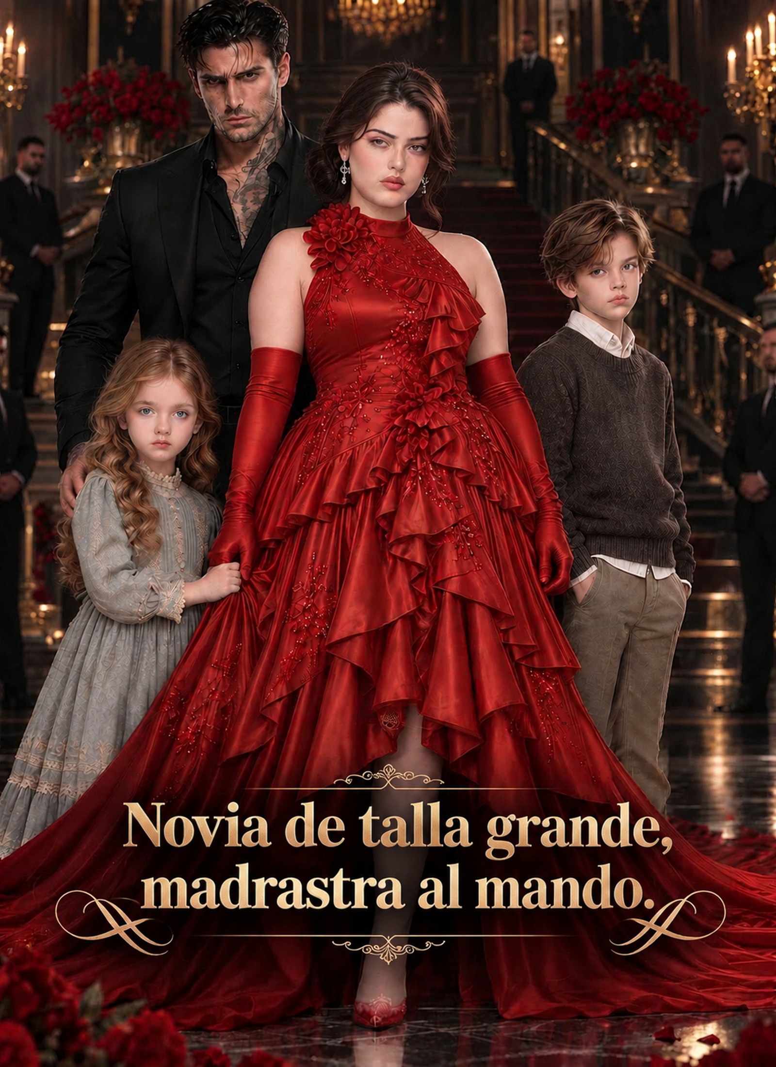 Novia de talla grande, madrastra al mando