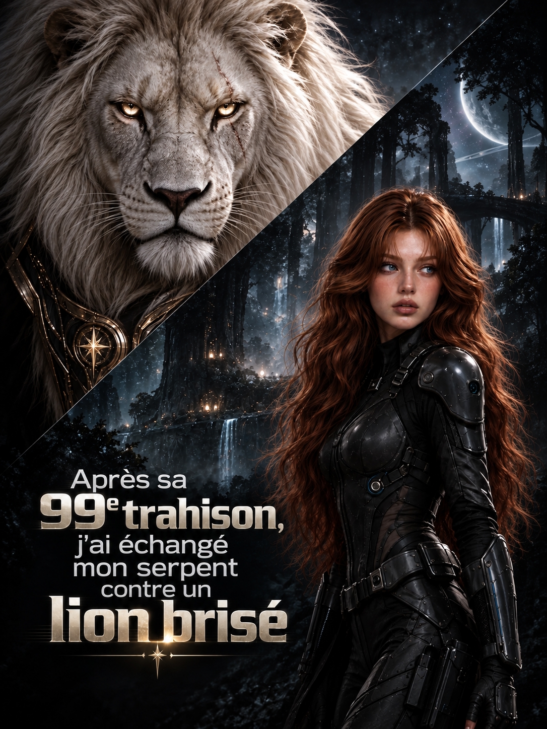 Poster Après sa 99e trahison, j'ai échangé mon serpent contre un lion brisé